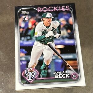 Rockies Baseball Trading Card Jordan Beck